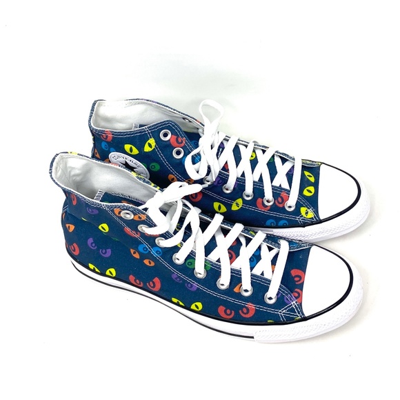 Converse CTAS Hi Spooky Blue High Top Men’s Canvas Sneakers Size Skate A02380C - Picture 4 of 9